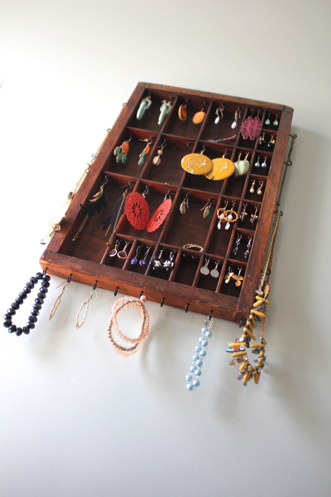 Natural Wood Jewelry Organizer Etsy