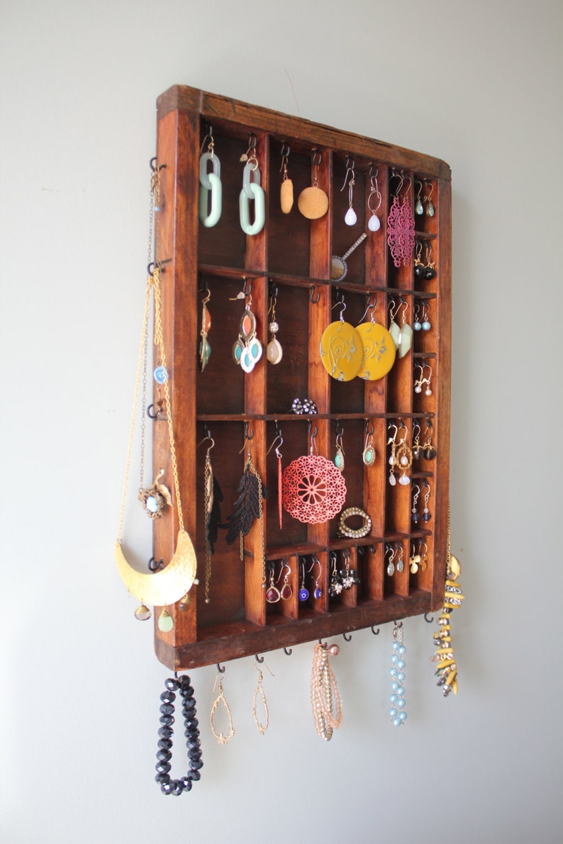 Natural Wood Jewelry Organizer Etsy