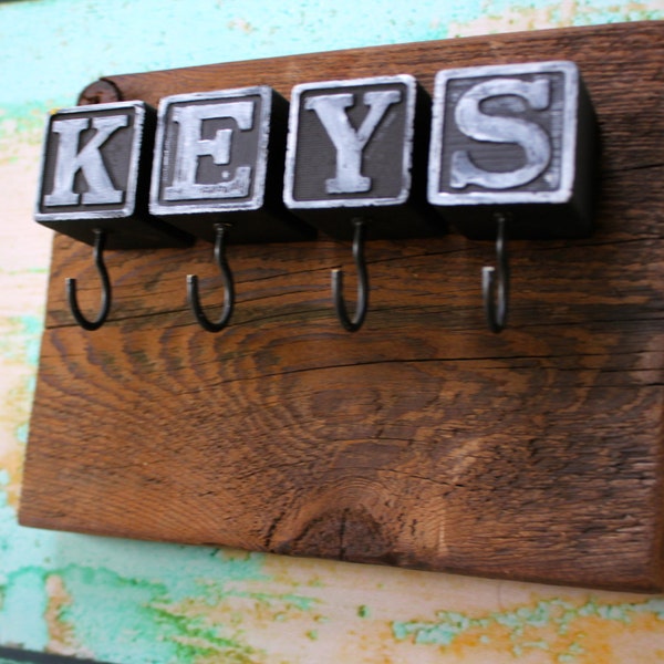 Black Block Barn Lumber Key Rack