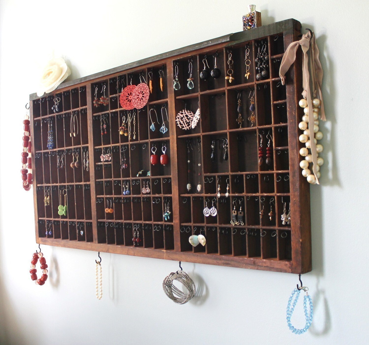 Wooden Jewelry Organizer Etsy