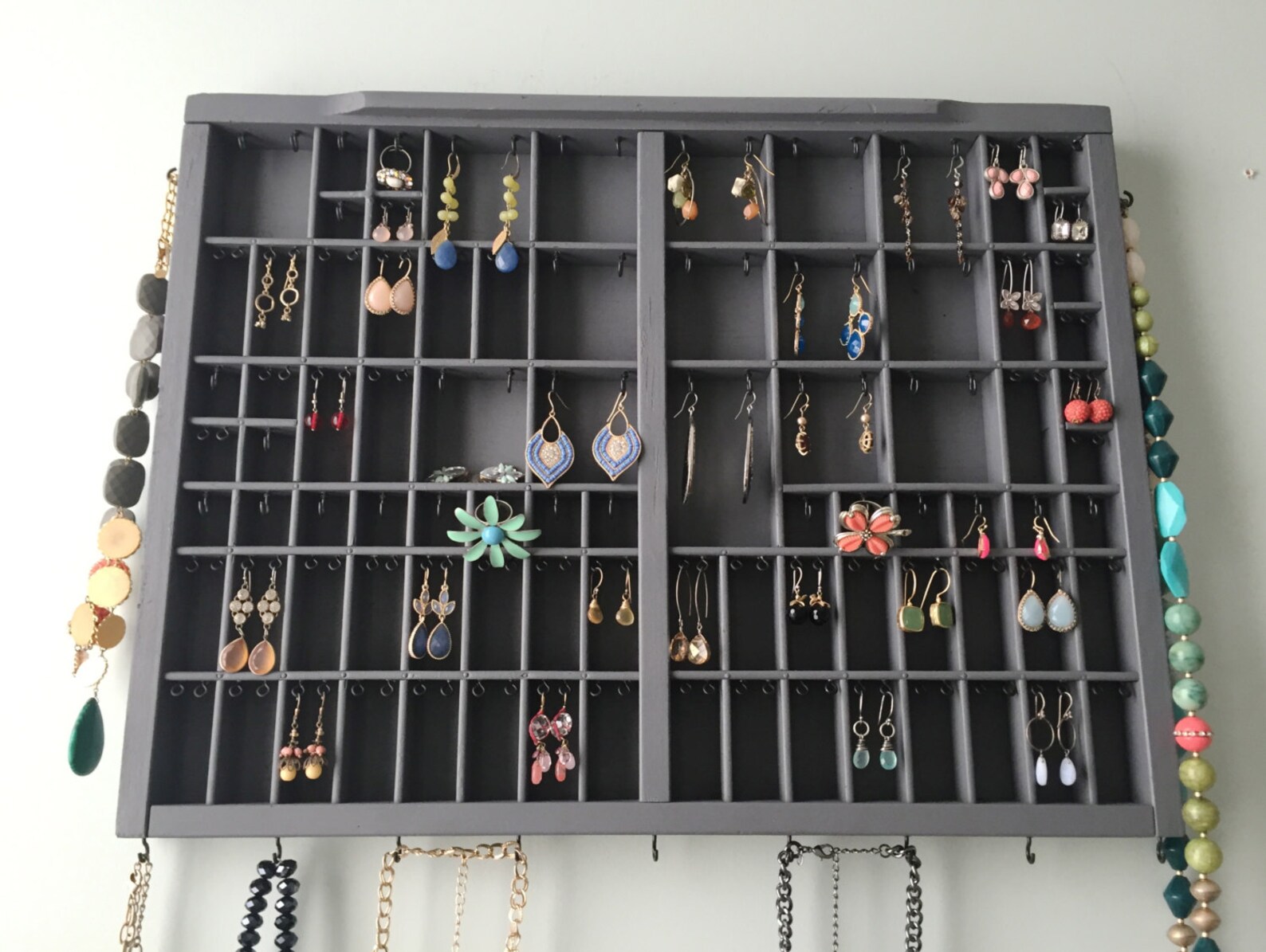 Printer Drawer Jewelry Hanger Medium Size Gray Etsy