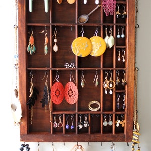 Natural Wood Jewelry Organizer