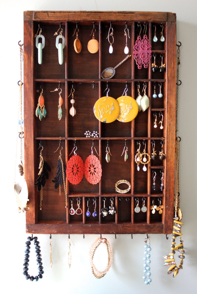 Natural Wood Jewelry Organizer Etsy