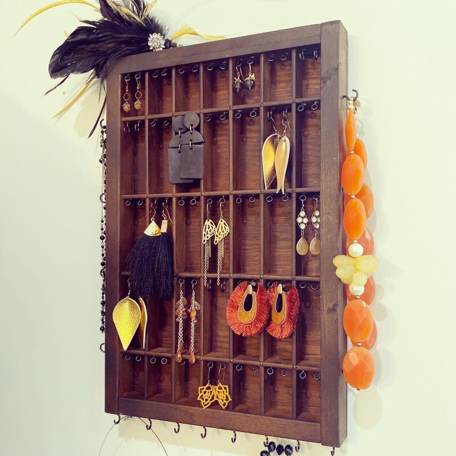 Natural Wood Jewelry Organizer Etsy