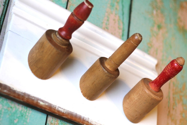 Red Rolling Pin Hook Rack image 1