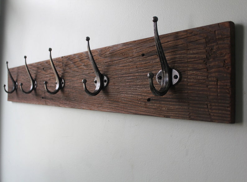 Reclaimed Barn Wood Coat Rack Etsy