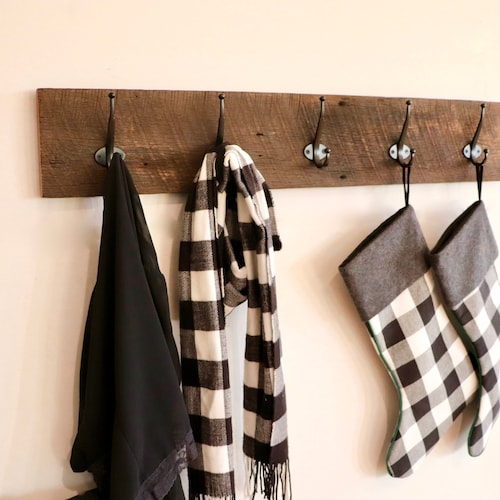 Reclaimed Barn Wood Coat Rack Etsy