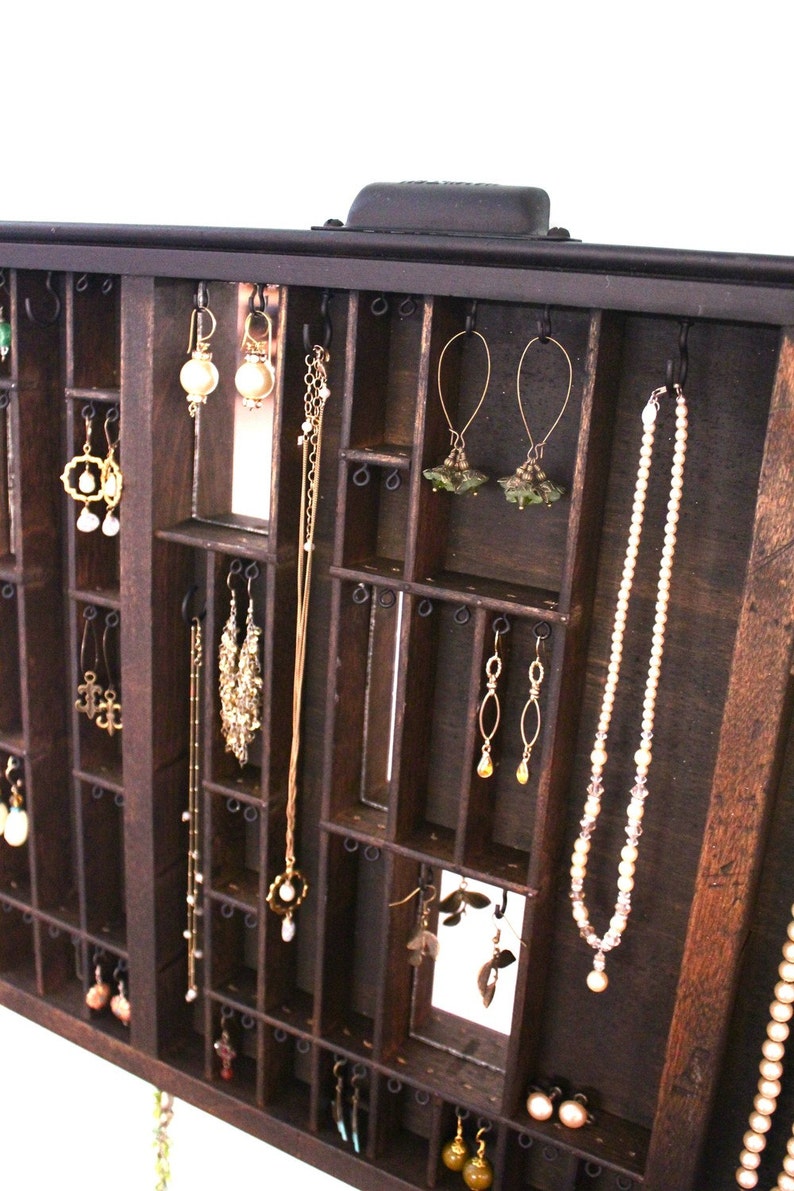 Mirrored Printer Drawer Jewelry Display Etsy