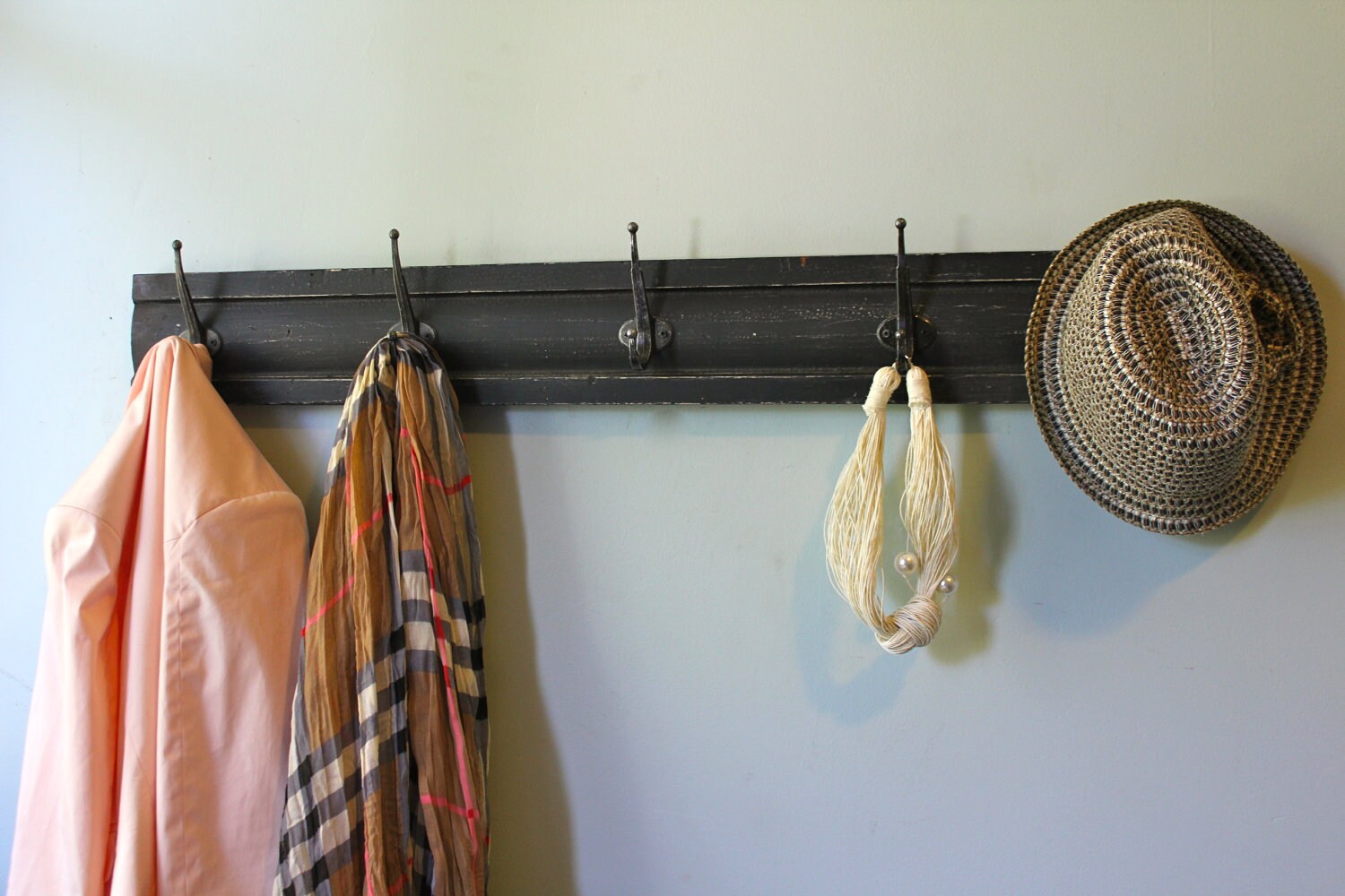 Long Vintage Trim Coat Rack Etsy