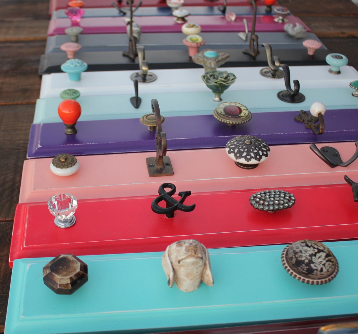 Colorful Unique Hook Rack - Pick One - Etsy