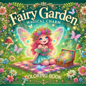 Fairy Garden - Printable Coloring Book | Magical Fairy Scenes | Instant Download | Whimsical Art Activity | Relaxation Art