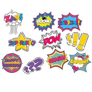 Super Hero Girls em clipart rosa, para artesanato e decoração de festas