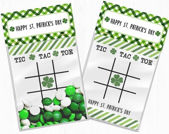 Tic Tac Toe Printable Valentines Day Game and Bag Labels | Etsy
