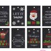 Christmas Gift Tags, Printable Chalkboard Labels With Blackboard ...