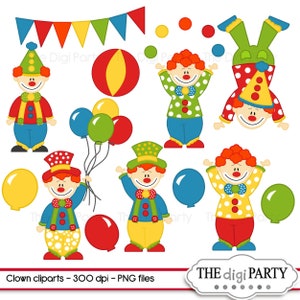 Imágenes Prediseñadas de Payaso de circo, para stickers manualidades y proyectos escolares de maestras