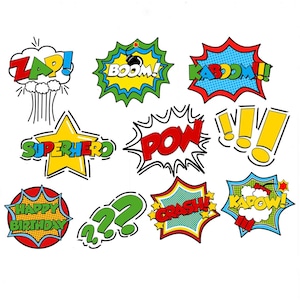 Clipart de super heróis masculinos para artesanato e decoração de festas