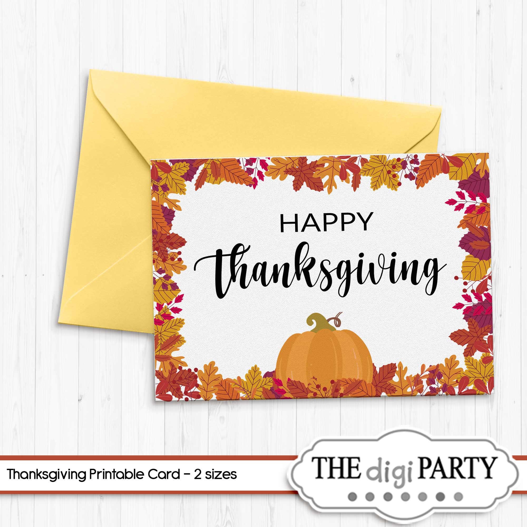Happy Thanksgiving Printable Greeting Card, Thankful for You Card