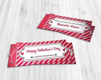 Valentine's day coupon book Naughty and sexy gift, printable coupons, editable pdf DIY ideas for him instant download