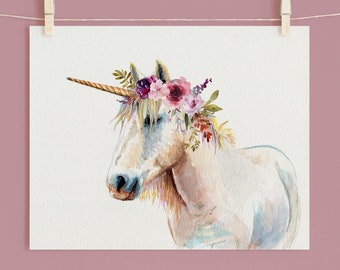 Unicorn Painting Poster Print A4 A3 Wall Art Home Decor Fashion Painting 1451