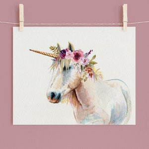 UNICORN Art Print, UNICORN watercolor painting print, UNICORN Art, Wall Art, home decor, Redstreake