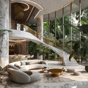 135+ Modern Luxury Home Interior - Instagram Backgrounds - Colors: Gold