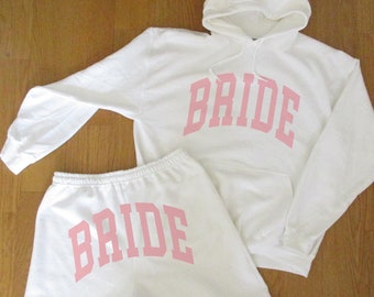 Bride Sweat Set Gift Pink Bridal Sweatsuit Matching Sweats