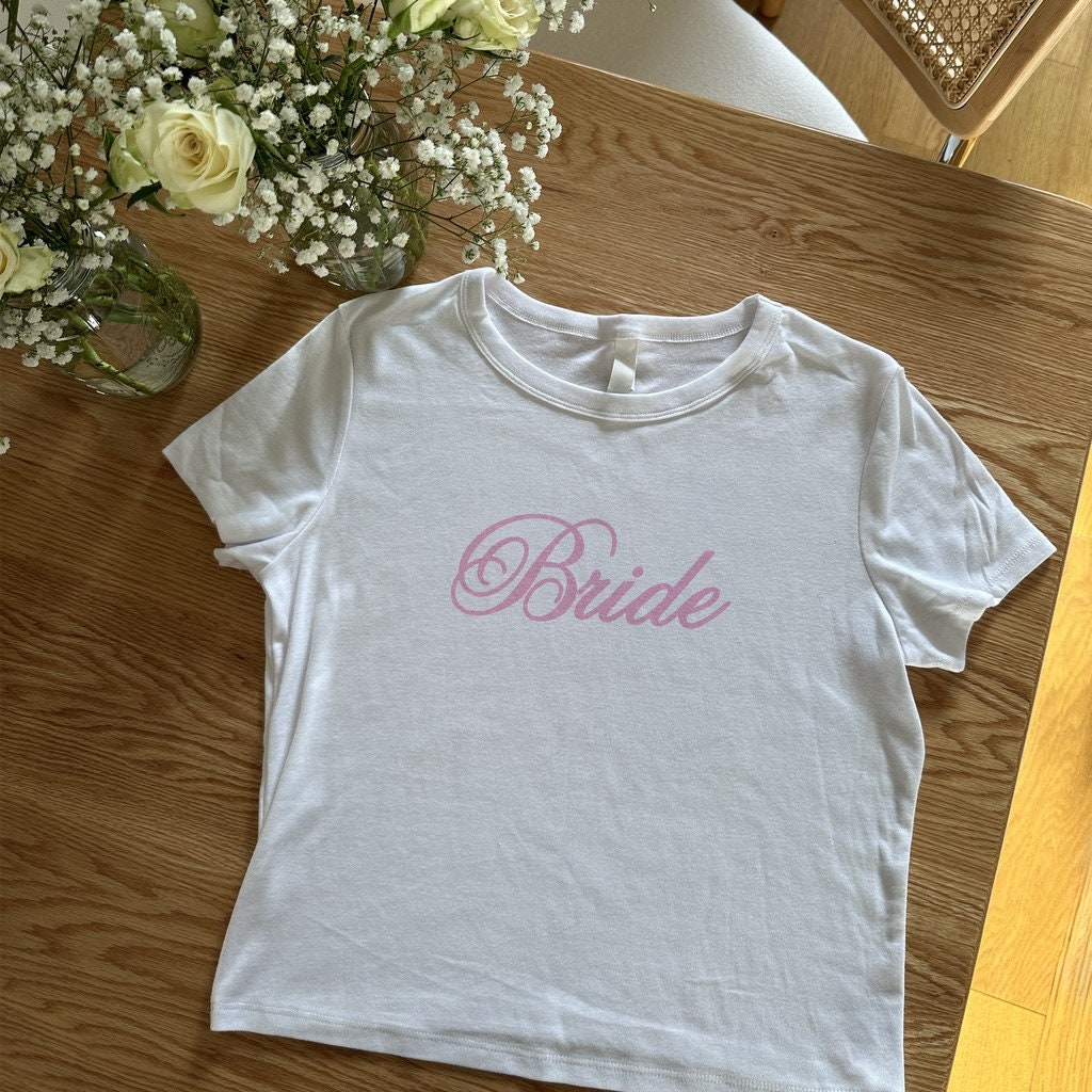 Blue Bride Tank Top - Coquette Trendy Bride Shirt Crop Top ...