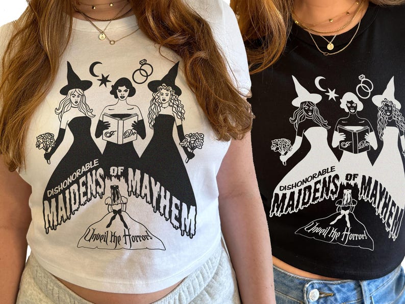Matching Bridesmaid Bridal Party Funny Bachelorette Shirts, Crop Tops, Bride Sweatshirt - Bridezilla Bride or Die Til Death do Us Party Bach bild 3