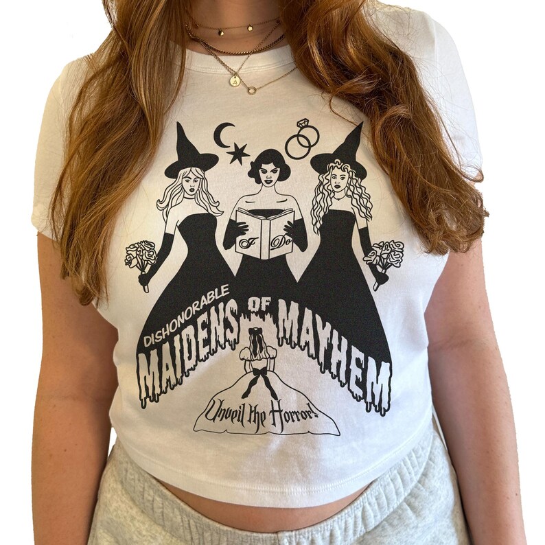 Matching Bridesmaid Bridal Party Funny Bachelorette Shirts, Crop Tops, Bride Sweatshirt - Bridezilla Bride or Die Til Death do Us Party Bach bild 6