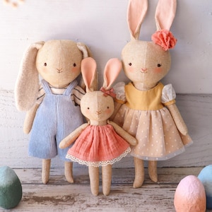 PDF Nähanleitung - Lili Bunny Family Dolls - Nähanleitung - Sofortdownload