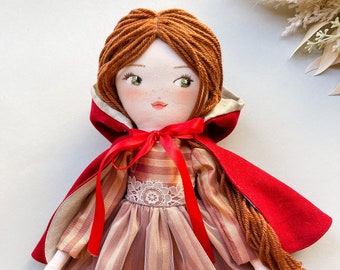 Poupée princesse d'hiver - Livraison gratuite - ÉDITION LIMITÉE - Poupée en tissu fait main pour fille - Poupée héritage - Coton bio - Dol en tissu personnalisé