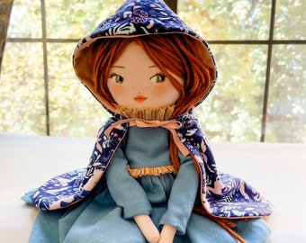 Winter Princess doll - Free shipping - LIMITED EDITION- Handmade fabric doll for girl - Heirloom doll - Organic cotton - custom cloth dol