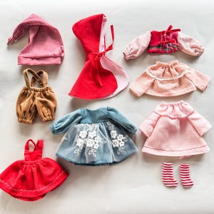 TheWinter and Holiday Doll Wardrobe  for 11"-16" dolls PDF pattern - Instant download Sewing Pattern - Doll clothing - Christmas outfits