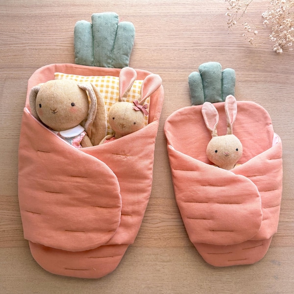 The Sweet Carrot Bed PDF pattern - Instant download - Doll tutorial - Sewing tutorial
