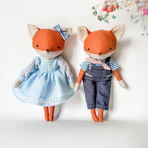 Laila the Fox Doll PDF pattern - Instant download Sewing Pattern - Heirloom doll - Handmade doll pattern