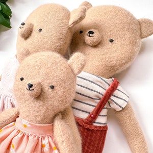 The Love Bears Plush Dolls PDF Pattern Instant Download Sewing Pattern