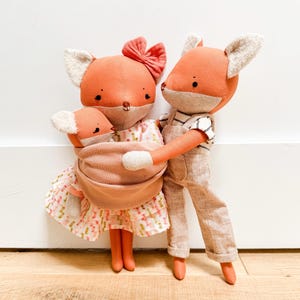The Laila Fox family Dolls PDF pattern - Instant download Sewing Pattern - Heirloom doll - Handmade doll pattern