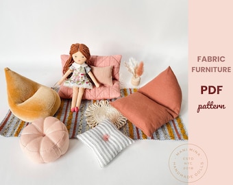 Dollhouse Fabric Furniture Sewing Pattern – Modern Doll Furniture (PDF Pattern)