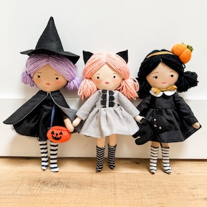 The Little Spooky Dolls PDF pattern - Instant download Sewing Pattern  - Heirloom handmade doll - Halloween Doll