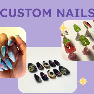 Hand-painted Custom Press On Nails