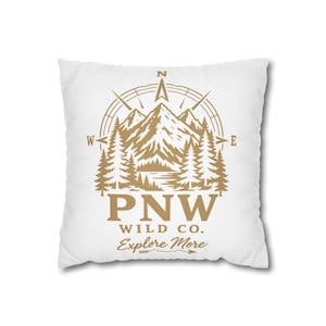 Poszewka na poduszkę Pacific Northwest Wild Co., kwadratowa, z przędzy poliestrowej