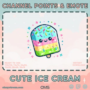 Ice Cream Channel Point | Cute Twitch Emote | Stream | Twitch Channel Points | YouTube / Twitch / Discord