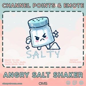 Salty Angry Salt Channel Point | Twitch Emote | Stream | Punkty kanału Twitch | YouTube / Twitch / Discord