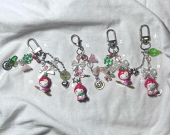 Strawberry Hello Kitty Gacha Keychains