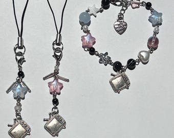 TV Girl Inspired Charm Bracelet & Phone charms