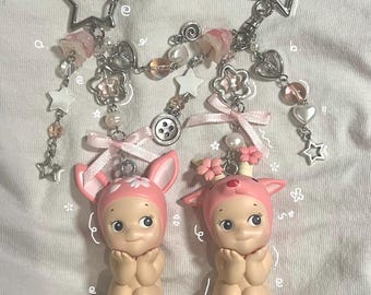 Authentic Sonny Angel Cherry Blossom Series  Handmade Keychain Accessories