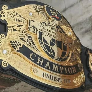 Undisputed Wrestling Championship Title Belt 4mm Zinc Metal Adult Size Free Shipping
