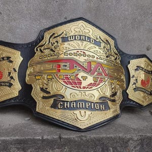 New TNA World Heavyweight Championship Belt Replica Title Belt Adult Size 6mm
