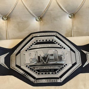 NEW UFC BMF Championship Replica Title Belt 2MM Brass Metal Plates Adult Size