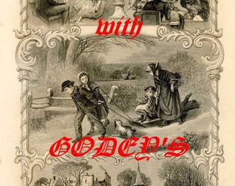 Christmas with Godey's Lady's Book - Victorian Stories and Crafts eBook